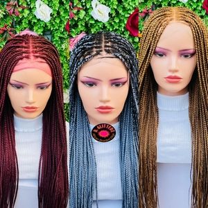 KNOTLESS BRAIDED WIGS ON  FRONTAL LACE CLOSURE